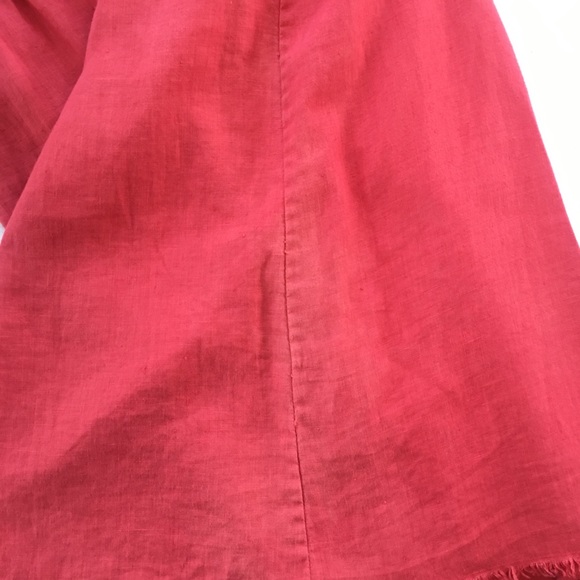 Lucky Brand Coral Linen Empire Waist Dress - Picture 7 of 7